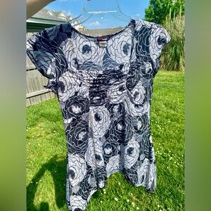 Y2K Floral Short Sleeve Top